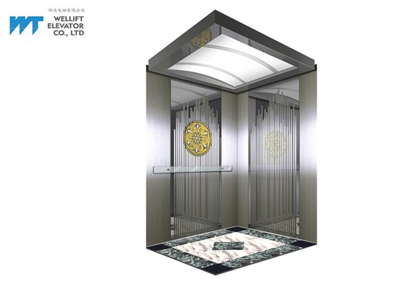 مرکز خرید آسانسور کابین تزئینات با طراحی آینه فولادی ضد زنگ