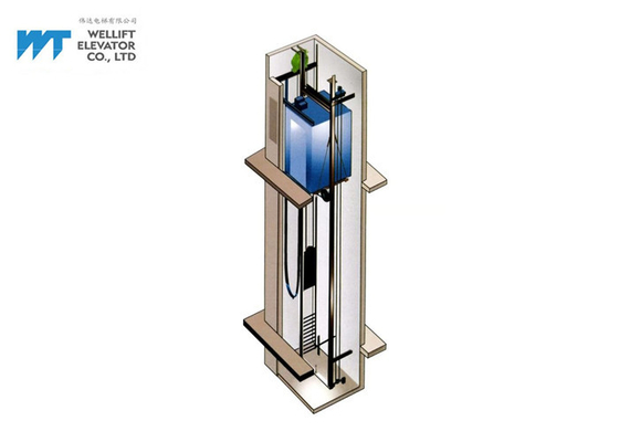 دستگاه آسانسور بدون اتاق 1000kg 1.5m / S دستگاه صرفه جویی در فضای ساخت و ساز